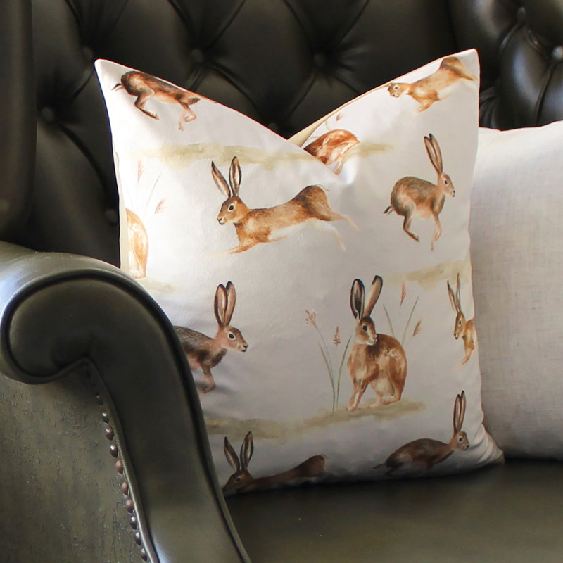Animal Print Beige Square Cushion Cover