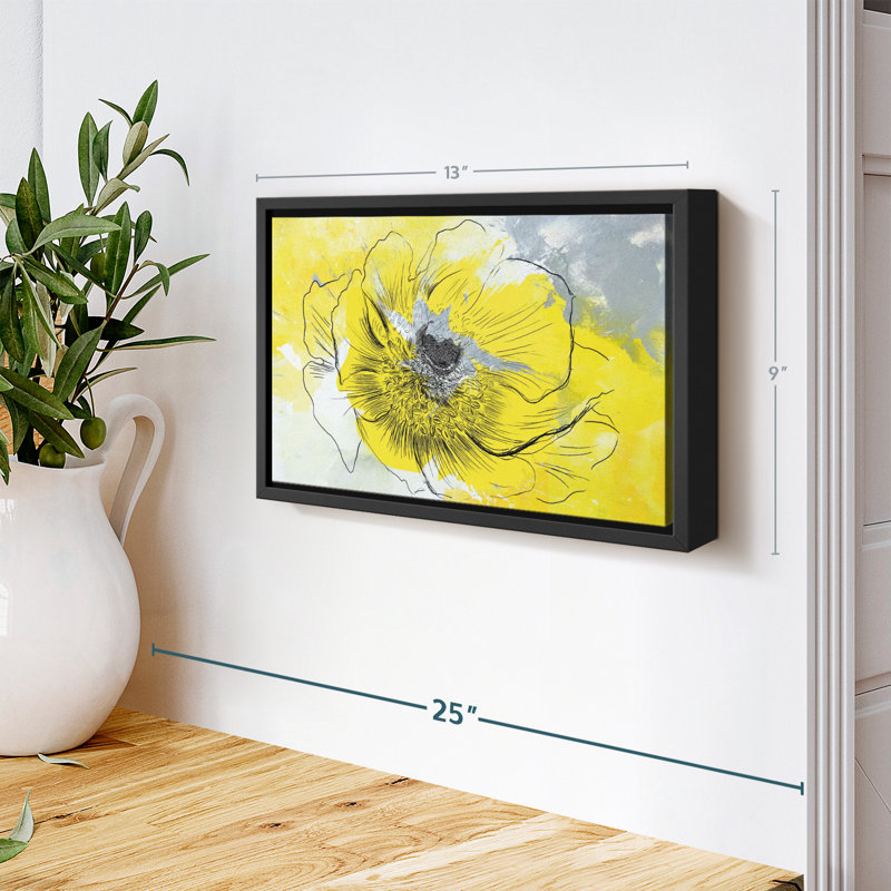 Impression sur toile jaune vif, H 9 po x l 13 po