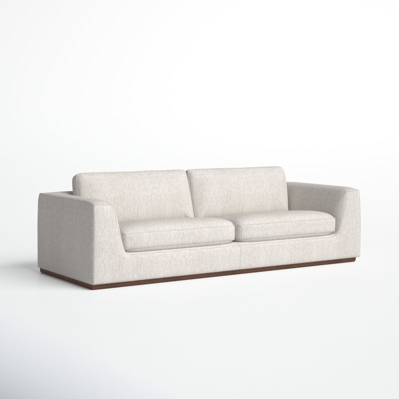 Berger Upholstered 98'' Sofa, Aldred Silver