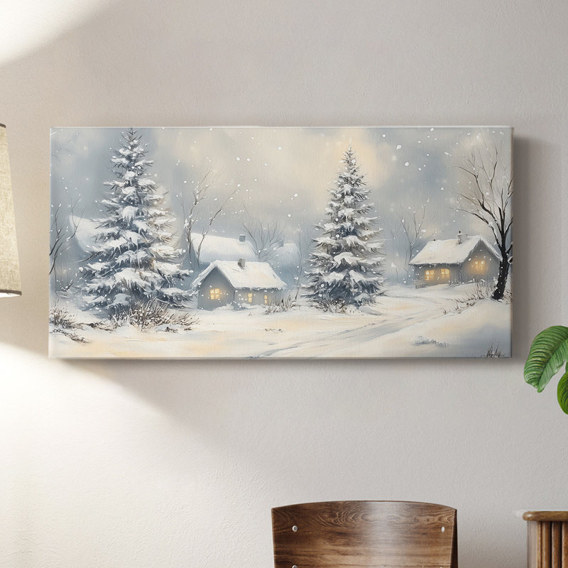 Christmas Series-XXIV- Toile tendue avec châssis - Prêt à accrocher, H 16 po x l 32 po