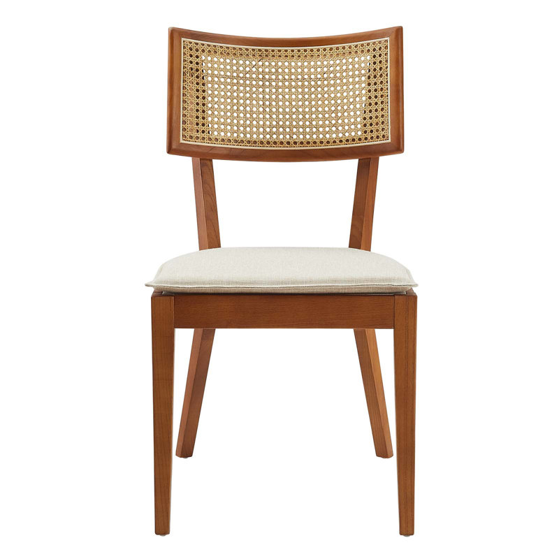 Modway Caledonia Dining Chair, Beige/Walnut
