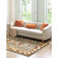 Tapis oriental en polypropylène tissé à la machine beige / gris / brun Athallia-360251953