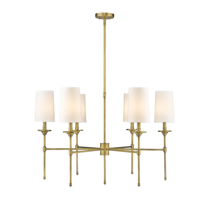 Hayse 6 - Light Dimmable Wagon Wheel Chandelier