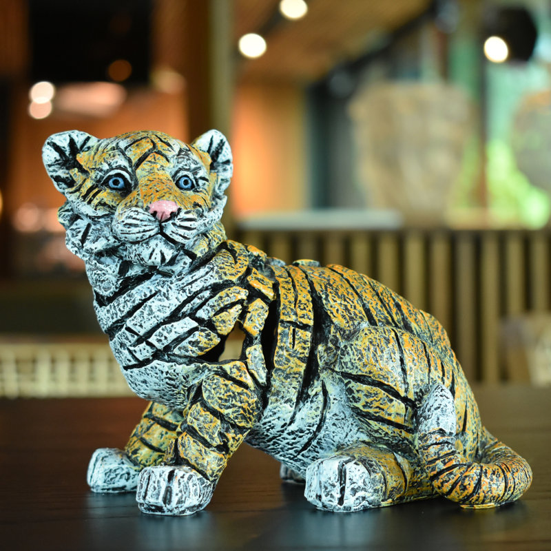 Statue Adam et ses amis, décoration en résine sauvage | 1 pièce | Tigre
