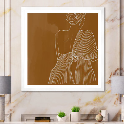 «Minalisme femme», art au trait moderne et contemporain sur toile IV