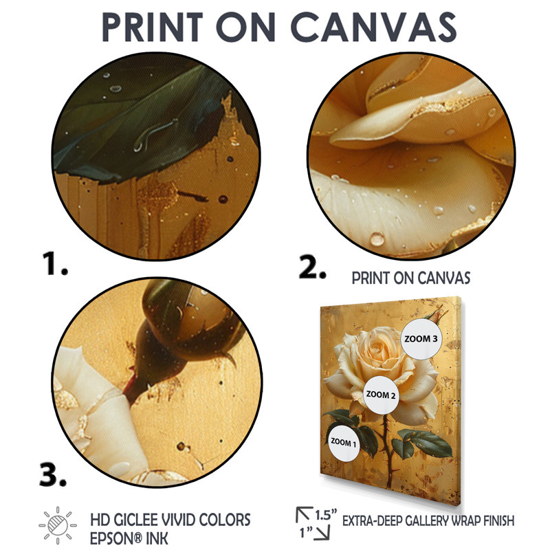 Jaune jaune rétro - art mural rose, H 32 po x l 16 po x P 1 po, Toile avec cadre flottant or