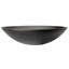 Lavabo de salle de bain ovale en verre noir mat peint à la main