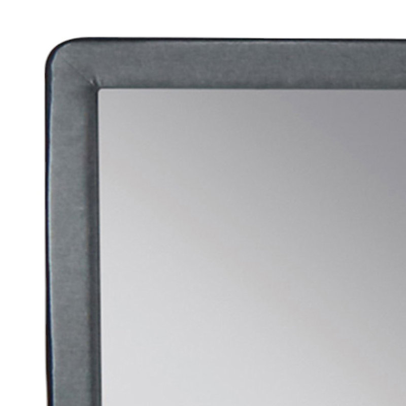 Miroir, tissu gris clair