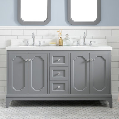 Ensemble de meuble-lavabo double 60 po Ahanu