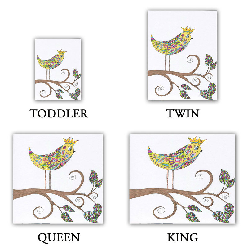 Ensemble de housse de couette oiseau talk, 1 housse simple + 1 taie standard