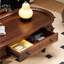 Table basse rétro en bois de style français-1025606607