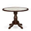 L'ensemble de table de salle à manger 5 pièces comprend une table à piédestal et 4 chaises Parsons à dossier à lattes, finition acajou.-1778211451-1778211452-1778211453