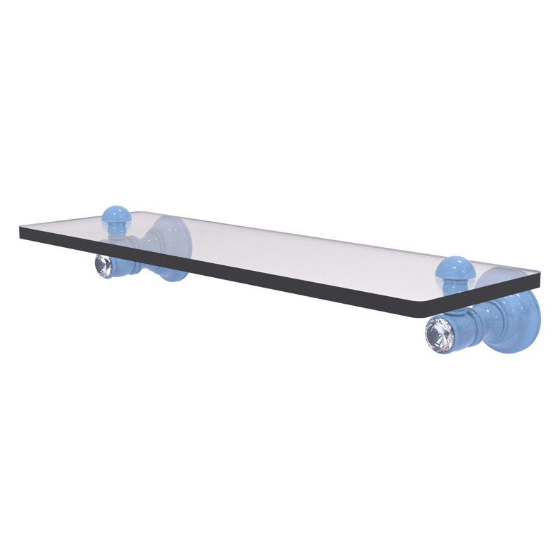 Tablette flottante Carolina, Bleu troll plat, H 2,4 po x l 16 po x P 5,54 po