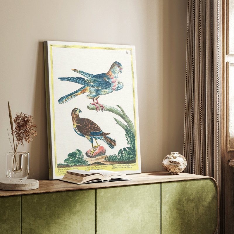 Pastel Birds III - galerie Cavas sur mesure, H 27 po x l 18 po