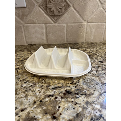20 Pcs Small Disposable Taco Plates for Party, Cornstarch Taco Holders