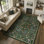 Tapis lavable à motif floral Kaldi