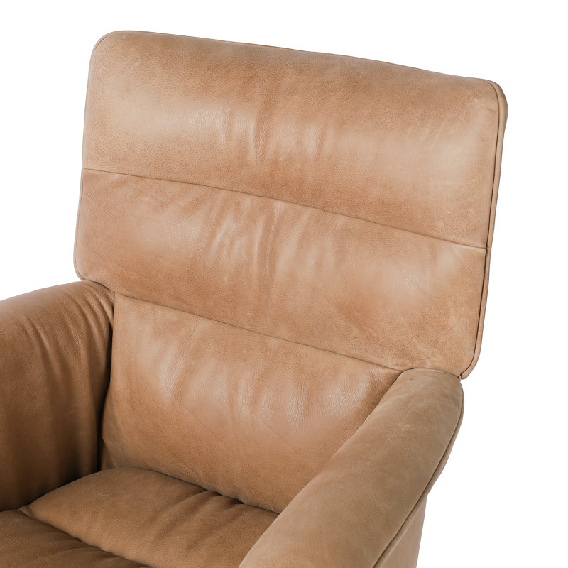 Humphrey Leather Swivel Office Chair, Palermo Drift Top Grain Leather