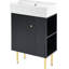 Armoire de salle de bain 21,6 po avec lavabo en céramique et meuble-lavabo à droite-975929277