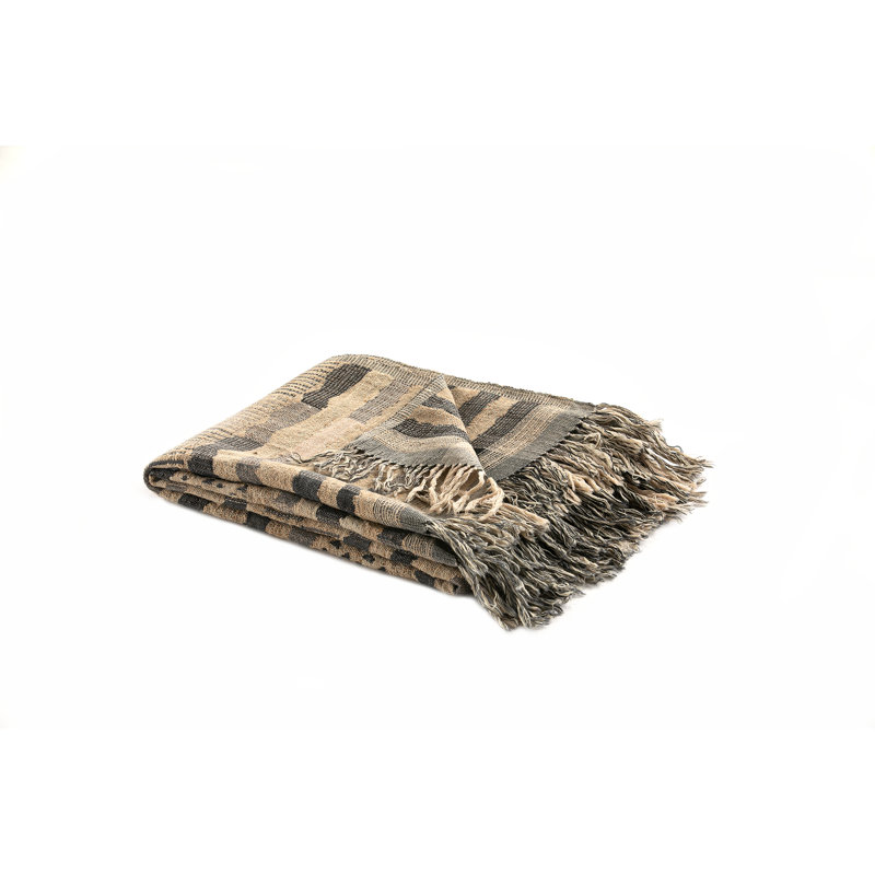 Wool Blend Throws Hand Woven Throw Blanket