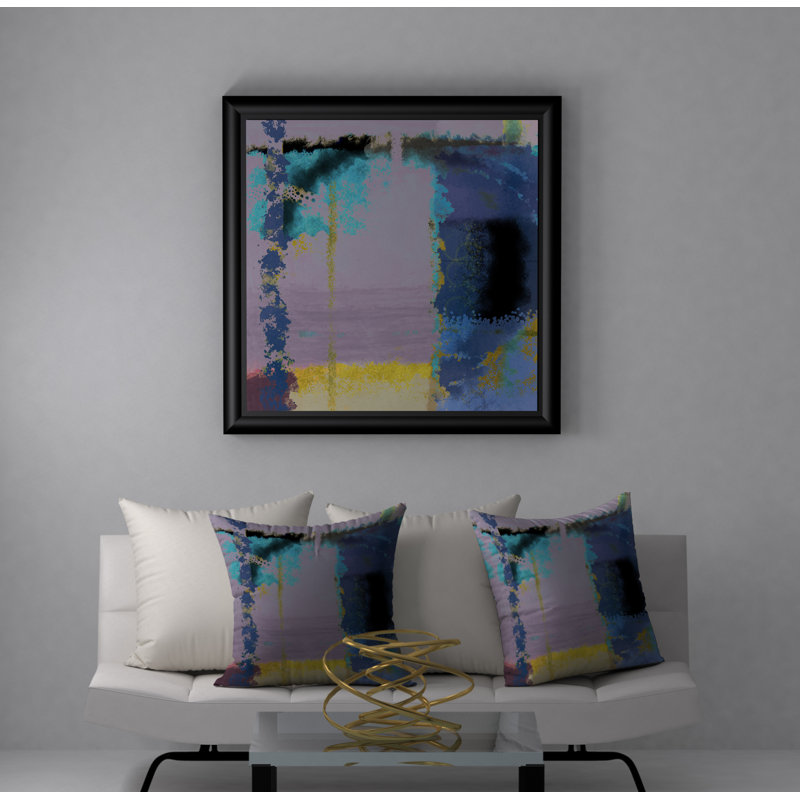 Abstract Reversible Throw Pillow, 18" x 18"