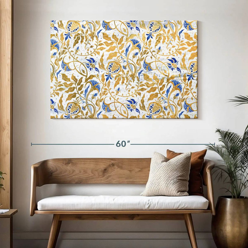 Kerner Frilly Flower Vines, 32" H x 48" W