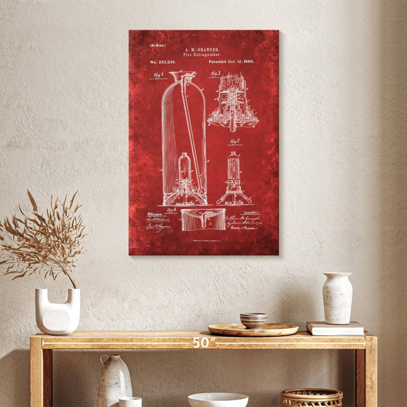 Fire Extinguisher 1880 Red Ladarrin, 36" H x 24" W