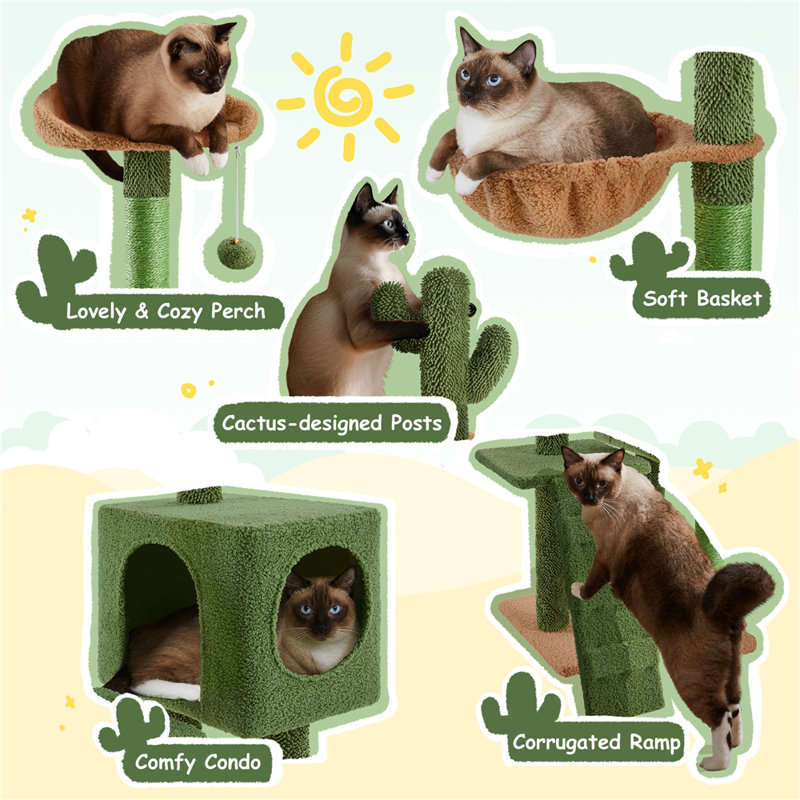 Dubrule 52.5'' Height Cactus Cat Tree