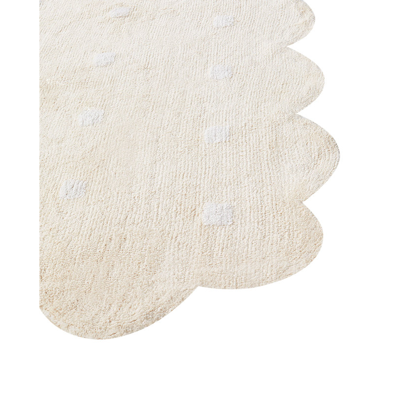 Hughestown Dots Cotton Hand Tufted 140cm X 200cm Area Rug