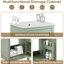 Meuble-lavabo de 20 po avec lavabo en céramique, meuble-lavabo moderne à deux tablettes, lavabo de 20 po, rangement