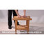 Banc de douche en teck massif 21 po