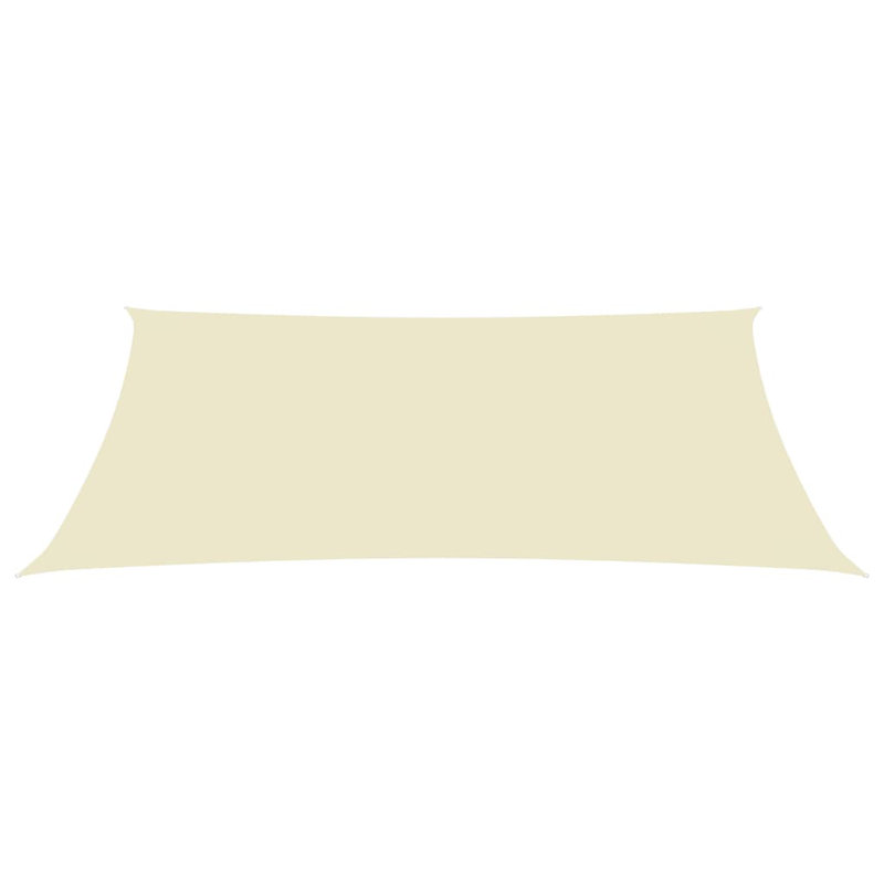 Aadit 4m x 7m Rectangular Shade Sail, Cream, 600cm x 400cm