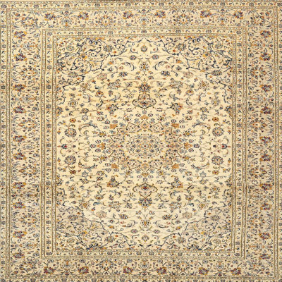 Tapis beige/noir traditionnel Attah
