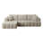 Chennova Modern Chenille Boneless Sectional Sofa with Tufted Design and Pocket Spring Structure-118692002-118691999
