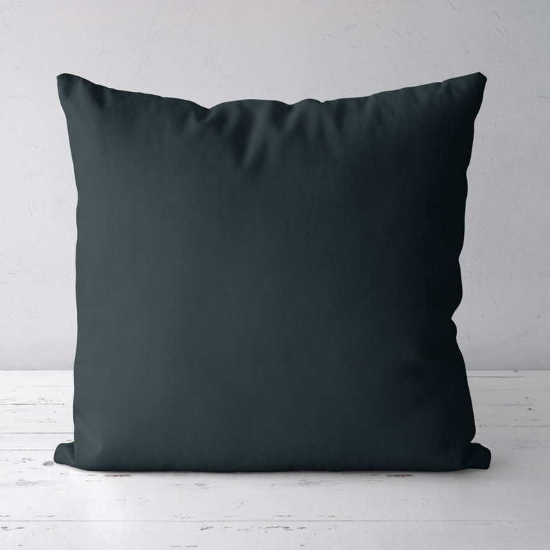 Housse et insert de coussin carré Tiya, Gris foncé