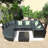 93.5''Wicker Outdoor Patio Sofa Set With Rattan Sofa Lounger With Rectangular Coffee Table-2026285434