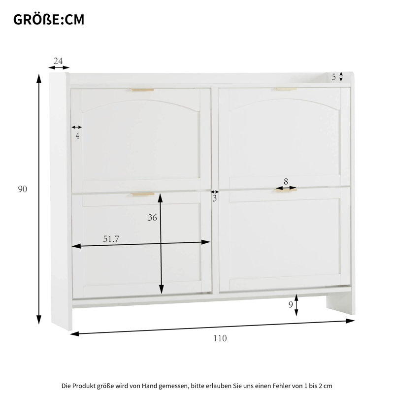 16 Pair Flip Down Shoe Storage, White