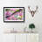 Bird in the Cherry Blossom Tree in Abstract - Picture Frame Graphic Art Print-55686053-55686052
