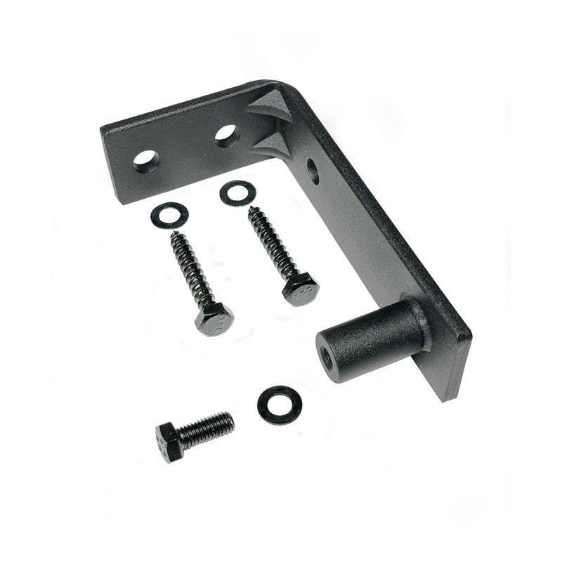 Ceiling Mount Black Rustic Classic Design Non-Bypass Single Track One Door Hardware Kit (Door Not Included), 48 in