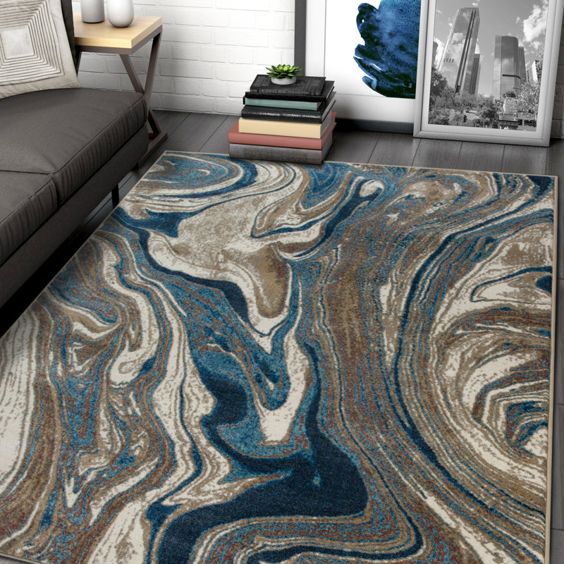 Abstract Indoor Rug, Rectangle 7'9" x 10'