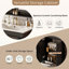 Meuble-lavabo Farmhouse avec lavabo en céramique, porte à fermeture en douceur, tablette réglable, conception spacieuse-1682962481