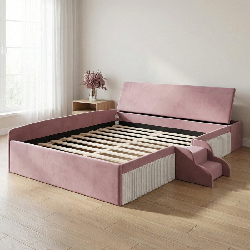 Lit de jour, Lit double, White/Pink