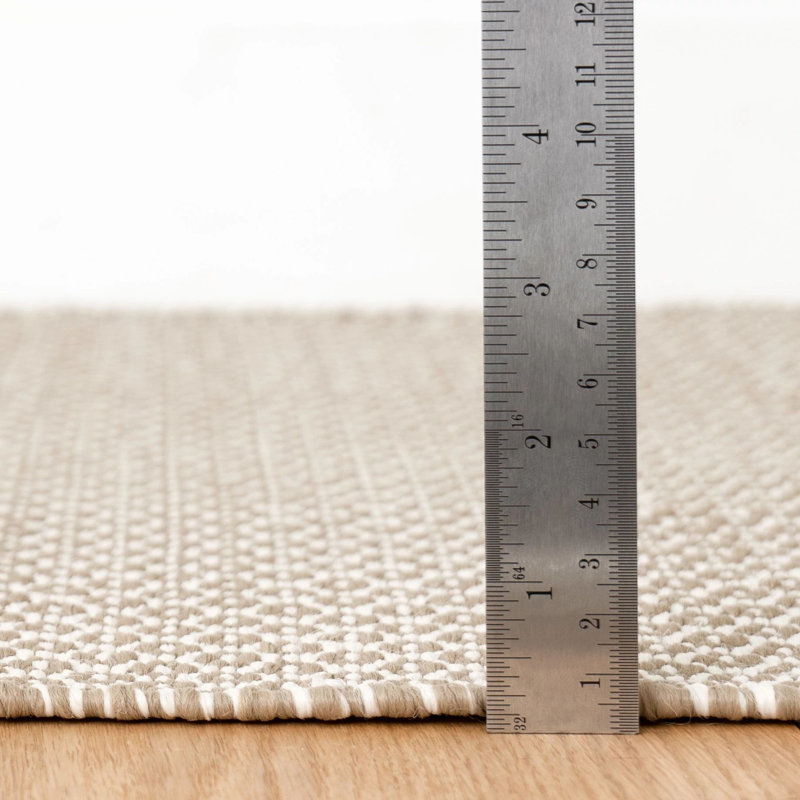 Finn Khaki Handwoven Indoor/Outdoor Rug, Rectangle 3' x 5'