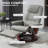 Faux Leather Manual Recliner With Swivel Wood Base Padded Armrest-734481232