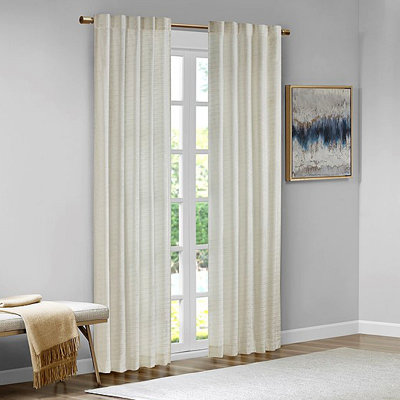 Room Darkening Metallic Printed Poly Velvet Rod Pocket/Back Tab Window Panel Pair 37x84"