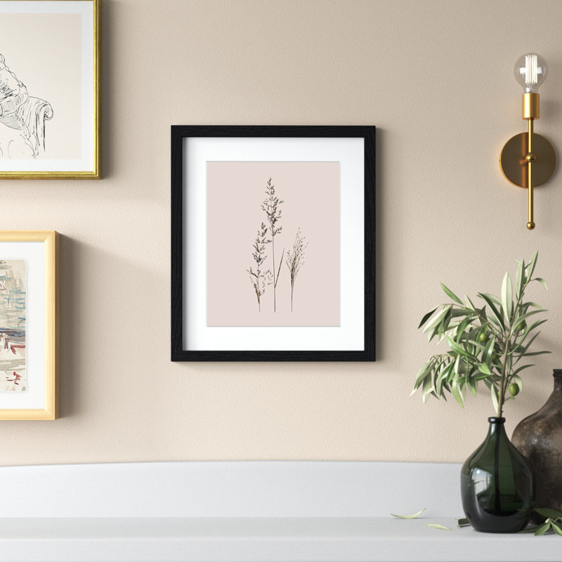 Delicate Stems I by Carol Robinson, Black Framed, 15" H x 13" W x 0.75" D