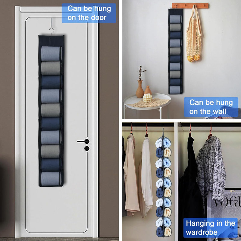 Rangement suspendu pour les vêtements pour garde-robe.