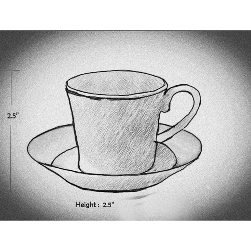 Ensemble de 6 tasses à espresso et soucoupes Lorren Home Trends