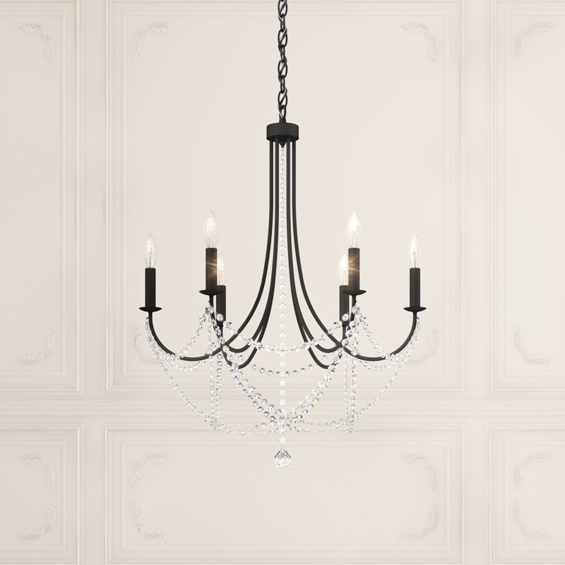 Verdana 6 - Light Chandelier, Black