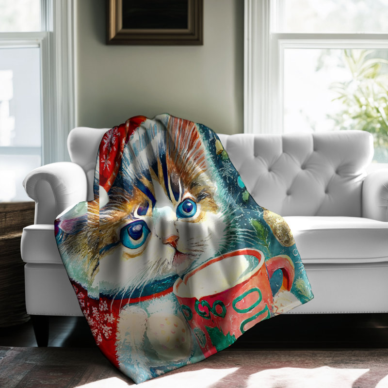 Prism Purr-party - 1 Piece Premium Sherpa Blanket, L 50 po x L 60 po