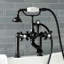 Robinet pour baignoire à pattes à 3 poignées et fixation sur le comptoir à 3 trous et cuivres Kingston-50911818